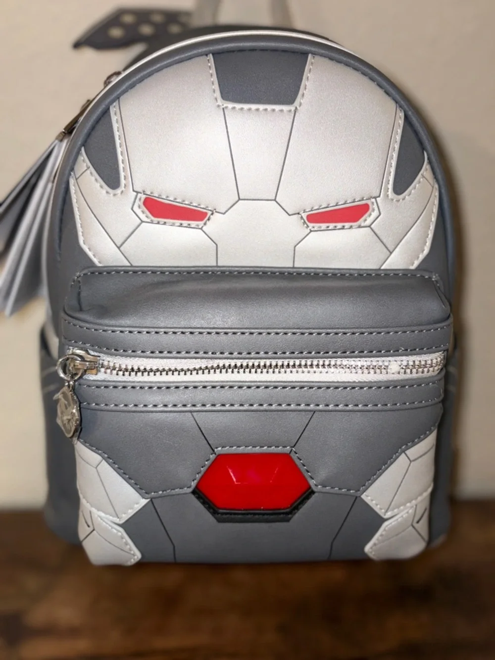 Marvel Loungefly War Machine Cosplay Mini Backpack Gray Armor NWT